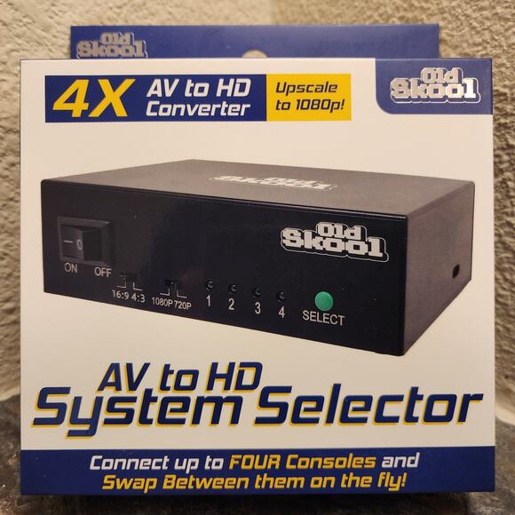 AV to HD 4X Gaming System Selector (NEW) - Old Skool - Picture 1 of 5